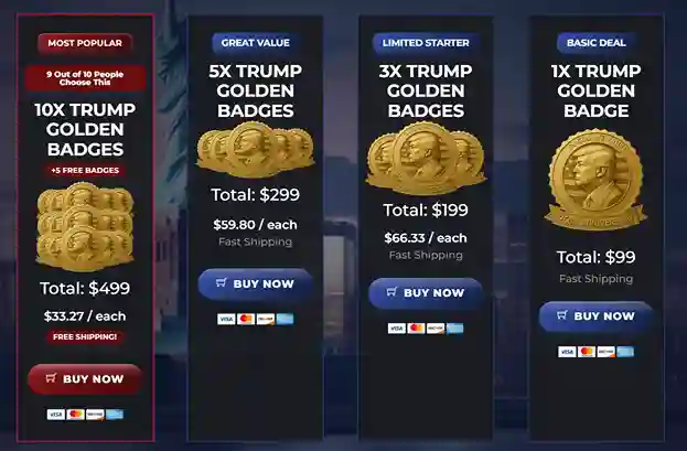Trump Golden Badge price